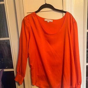 Bright orange Loft blouse